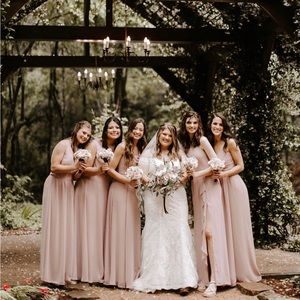 DAVID’S BRIDAL CHIFFON LONG DRESS